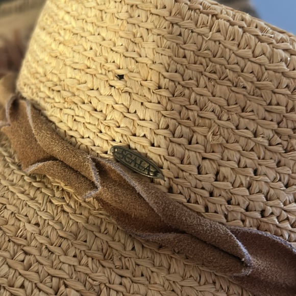 [Scala] Tan Straw Hat with Decorative Band